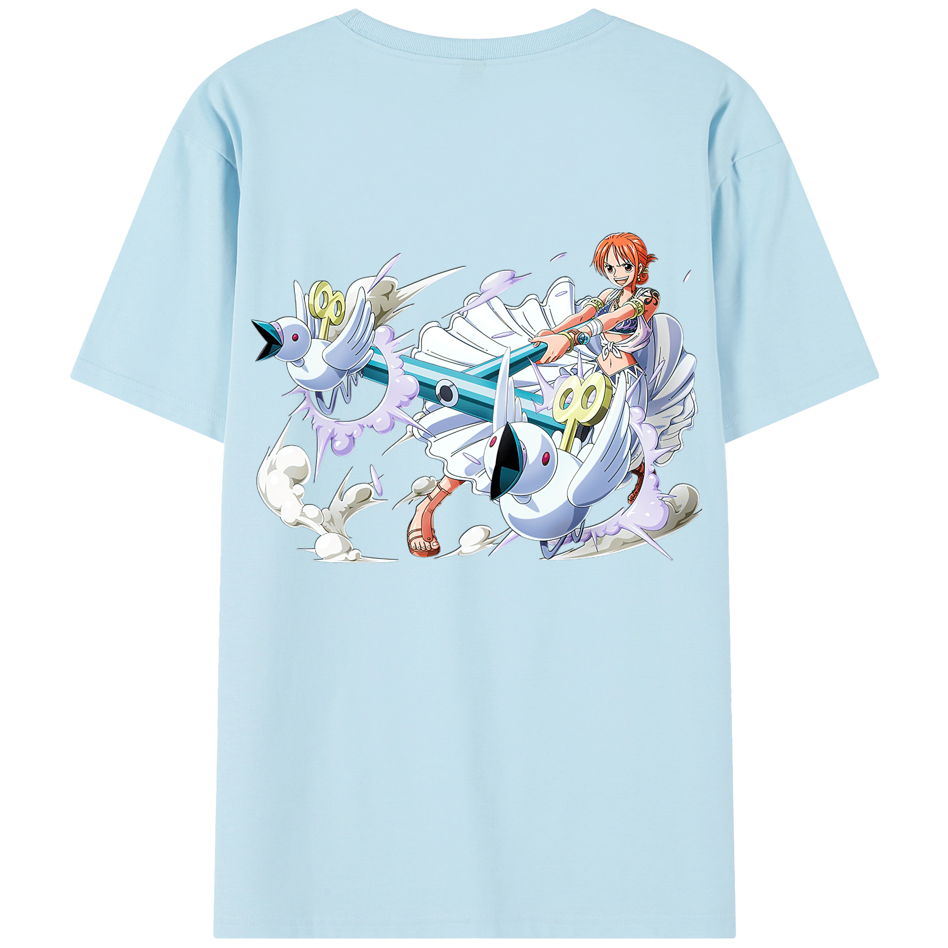 ワンピース ナミ ONE PIECE Nami 綿100％半袖Tシャツ（背面プリント）